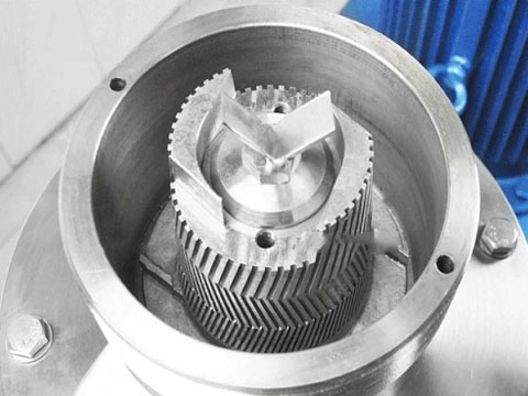 Split colloid mill grinding disc
