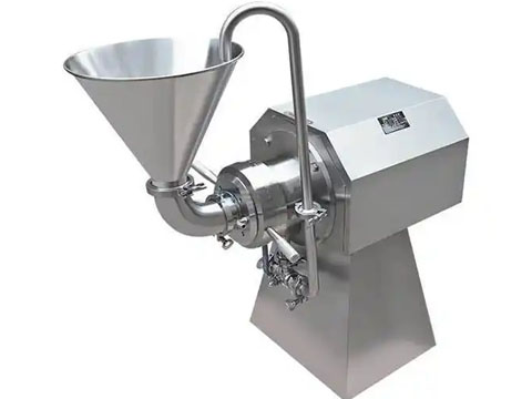 Horizontal colloid mill with non-exposed motor