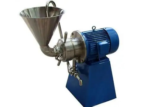 Motor exposed horizontal colloid mill