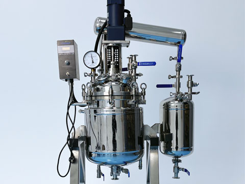 Side of stainless steel reactor