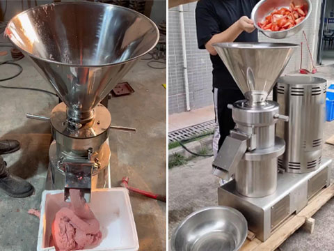 Colloid mill grinding different foods