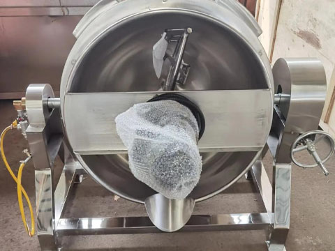 Stainless steel electric heating jacketed kettle interior