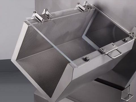 Infeed and discharge protective glass