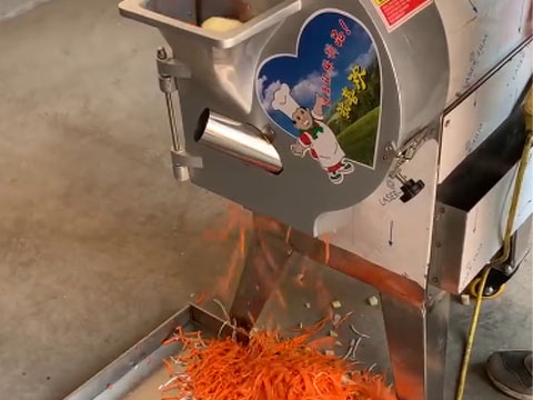 Vegetable shredding effect