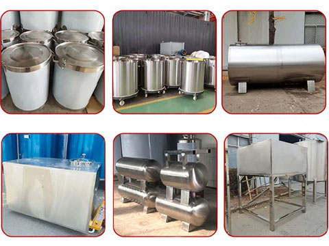 Different types of stainless steel oil storage tanks