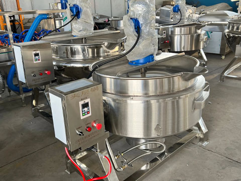 Finished stainless steel jacketed kettle