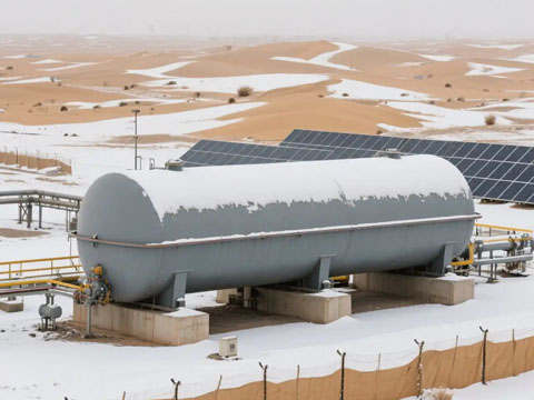 Oil storage tank installation effect