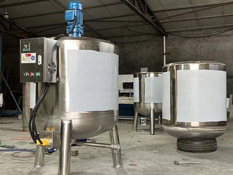 The mixing tank is under production