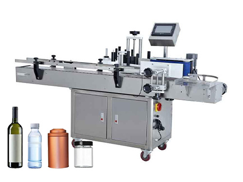 Fully automatic vertical round bottle labeling machine fresh milk glass bottle plastic bottle self-adhesive labeling machine