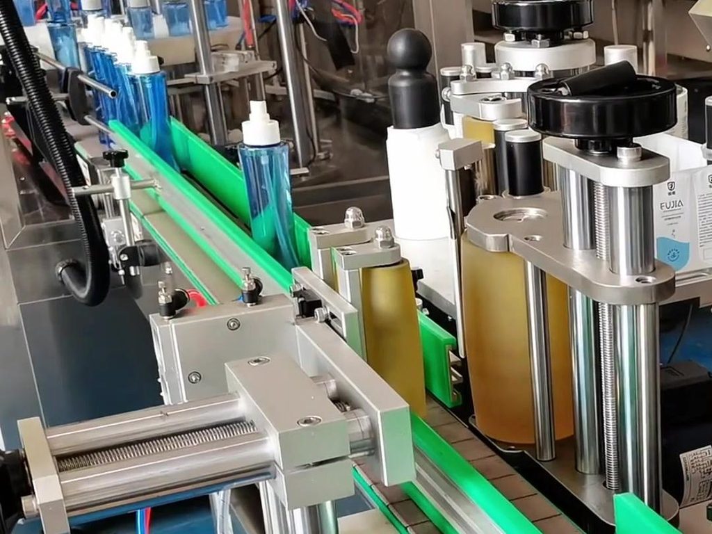 Label roll loaded on a labeling machine with the peeler plate that separates labelsfrom the backing