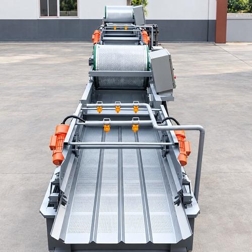 eddy current cleaning machine for fruit and vegetable display in the courtyard